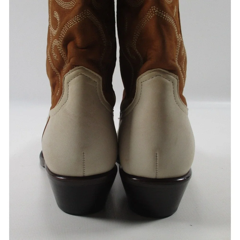 Nine west evie Cowboy Boots Women's Western Stitched Leather Cowgirl Boots Sz 8M - Picture 4 of 10